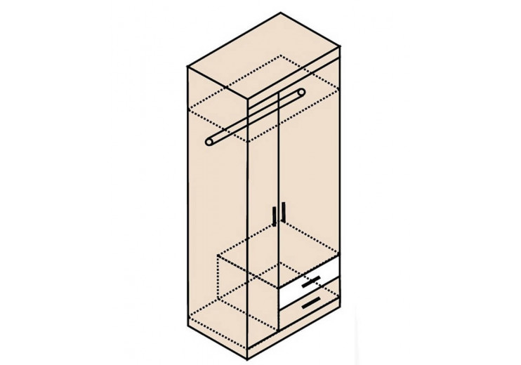 Модульная спальня Ника шкаф Н10 для одежды 
