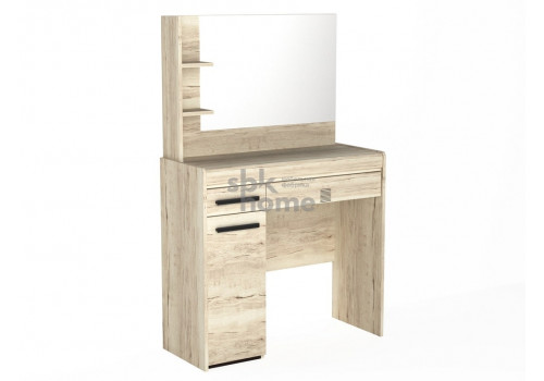 МАЛЕ  ТУАЛЕТНЫЙ СТОЛИК  (932*384*1451) ДУБ ГАЛИФАКС БЕЛЫЙ