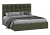  Эмбер кровать Универсальная с ПМ Тип 1 и заглушиной   Микровелюр Jercy Deep Green