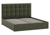  Эмбер кровать Универсальная с ПМ Тип 1 и заглушиной   Микровелюр Jercy Deep Green