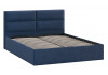 Кровать с ПМ «Глосс» Тип 1 ( Микровелюр Wellmart Blue)