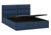 Кровать с ПМ «Глосс» Тип 1 ( Микровелюр Wellmart Blue)