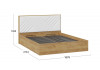 Кровать без ПМ «Хилтон» Тип 1 (без подъемного механизма) Дуб Крафт золотой, Белый