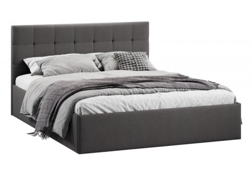 Кровать без ПМ «Джоли» Тип 1 (без подъемного механизма) Велюр Графит