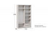 Шкаф-купе с 2 глухими дверями «Оскар Скания» Ручка белая, Кашемир, Дуб тортугга